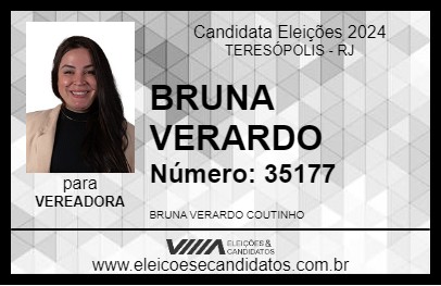 Candidato BRUNA VERARDO 2024 - TERESÓPOLIS - Eleições