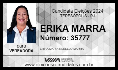 Candidato ERIKA  MARRA 2024 - TERESÓPOLIS - Eleições