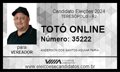 Candidato TOTÓ ONLINE 2024 - TERESÓPOLIS - Eleições