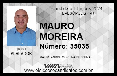 Candidato MAURO MOREIRA 2024 - TERESÓPOLIS - Eleições