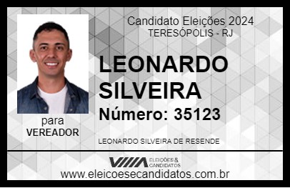 Candidato LEONARDO SILVEIRA 2024 - TERESÓPOLIS - Eleições