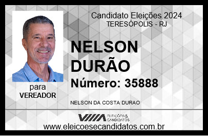 Candidato NELSON DURÃO 2024 - TERESÓPOLIS - Eleições