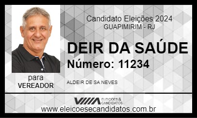 Candidato DEIR DA SAÚDE 2024 - GUAPIMIRIM - Eleições