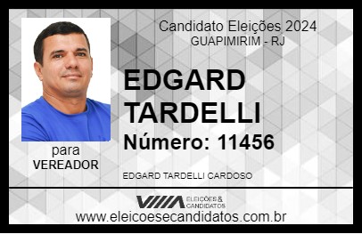 Candidato EDGARD TARDELLI 2024 - GUAPIMIRIM - Eleições