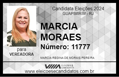 Candidato MARCIA MORAES 2024 - GUAPIMIRIM - Eleições