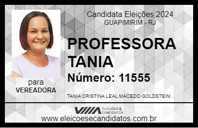 Candidato PROFESSORA TANIA 2024 - GUAPIMIRIM - Eleições