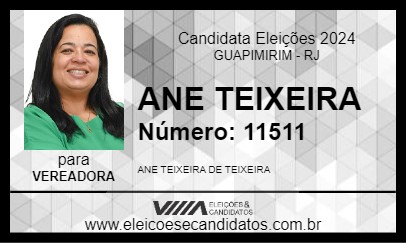 Candidato ANE TEIXEIRA 2024 - GUAPIMIRIM - Eleições