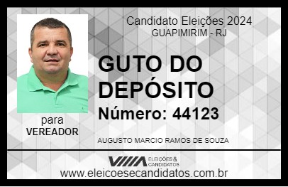 Candidato GUTO DO DEPÓSITO 2024 - GUAPIMIRIM - Eleições