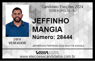 Candidato JEFFINHO MANGIA 2024 - TERESÓPOLIS - Eleições