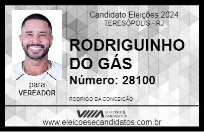 Candidato RODRIGUINHO DO GÁS 2024 - TERESÓPOLIS - Eleições