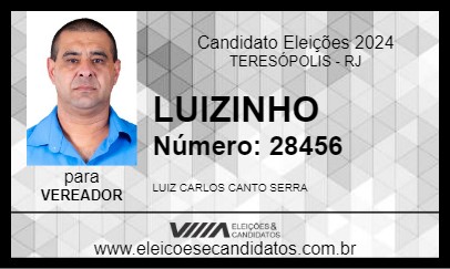 Candidato LUIZINHO 2024 - TERESÓPOLIS - Eleições