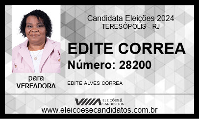 Candidato EDITE CORREA 2024 - TERESÓPOLIS - Eleições