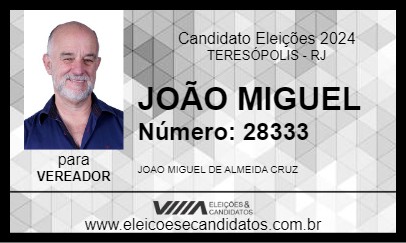 Candidato JOÃO MIGUEL 2024 - TERESÓPOLIS - Eleições