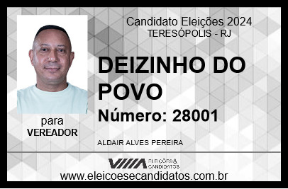 Candidato DEIZINHO DO POVO 2024 - TERESÓPOLIS - Eleições