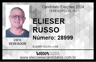 Candidato ELIESER RUSSO 2024 - TERESÓPOLIS - Eleições