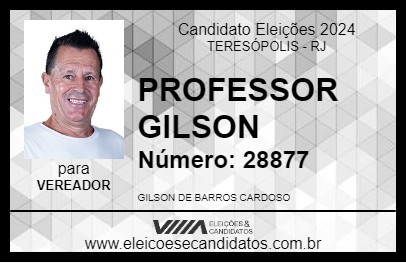 Candidato PROFESSOR GILSON 2024 - TERESÓPOLIS - Eleições