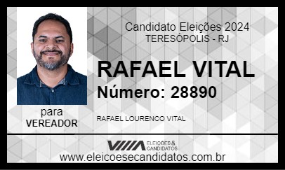 Candidato RAFAEL VITAL 2024 - TERESÓPOLIS - Eleições