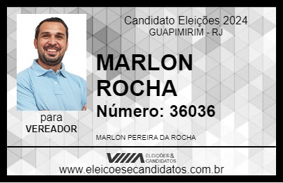 Candidato MARLON ROCHA 2024 - GUAPIMIRIM - Eleições