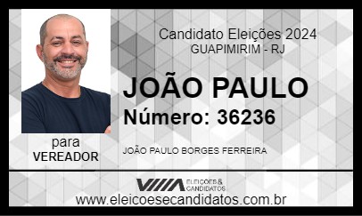 Candidato JOÃO PAULO 2024 - GUAPIMIRIM - Eleições