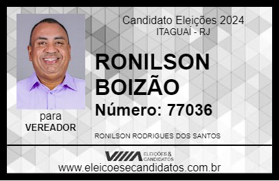 Candidato RONILSON BOIZÃO 2024 - ITAGUAÍ - Eleições