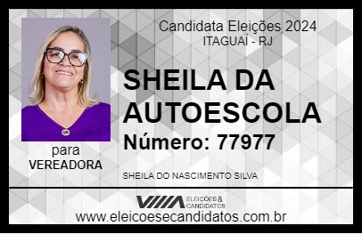 Candidato SHEILA DA AUTOESCOLA 2024 - ITAGUAÍ - Eleições