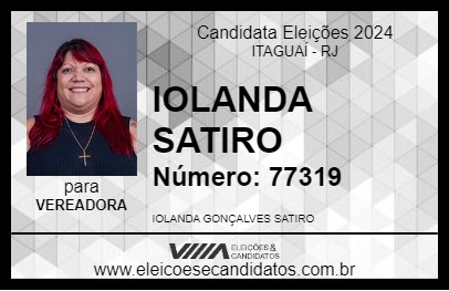 Candidato IOLANDA SATIRO 2024 - ITAGUAÍ - Eleições