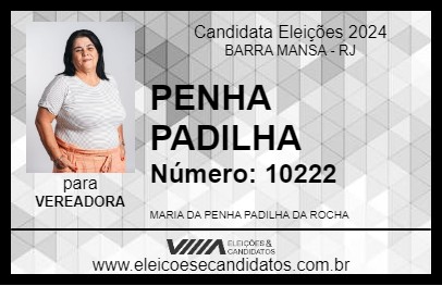 Candidato PENHA PADILHA 2024 - BARRA MANSA - Eleições