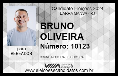 Candidato BRUNO OLIVEIRA 2024 - BARRA MANSA - Eleições