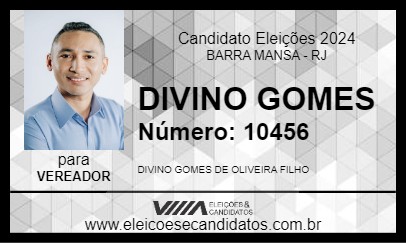 Candidato DIVINO GOMES 2024 - BARRA MANSA - Eleições