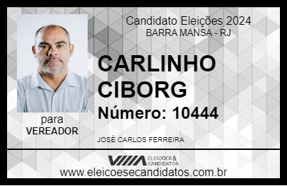 Candidato CARLINHO CIBORG 2024 - BARRA MANSA - Eleições