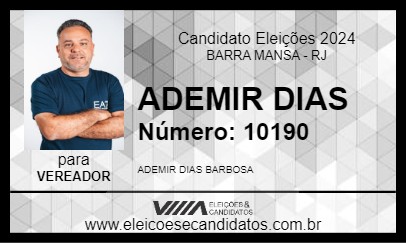 Candidato ADEMIR DIAS 2024 - BARRA MANSA - Eleições