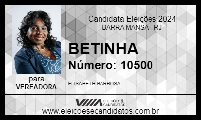 Candidato BETINHA 2024 - BARRA MANSA - Eleições