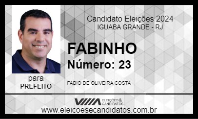 Candidato FABINHO 2024 - IGUABA GRANDE - Eleições