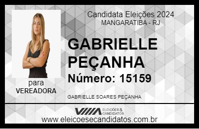 Candidato GABRIELLE PEÇANHA 2024 - MANGARATIBA - Eleições