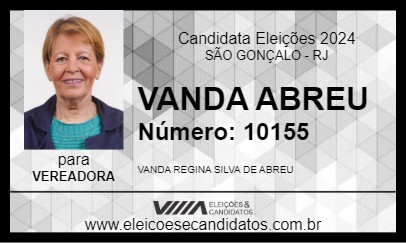 Candidato VANDA ABREU 2024 - SÃO GONÇALO - Eleições