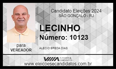 Candidato LECINHO 2024 - SÃO GONÇALO - Eleições