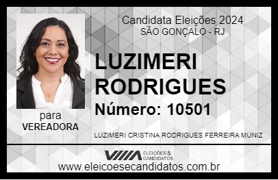 Candidato LUZIMERI RODRIGUES 2024 - SÃO GONÇALO - Eleições