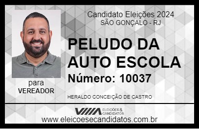 Candidato PELUDO DA AUTO ESCOLA 2024 - SÃO GONÇALO - Eleições