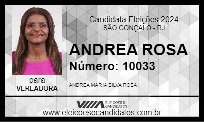 Candidato ANDREA ROSA 2024 - SÃO GONÇALO - Eleições