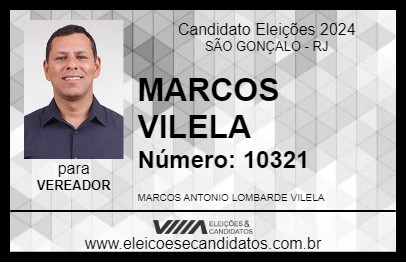 Candidato MARCOS VILELA 2024 - SÃO GONÇALO - Eleições