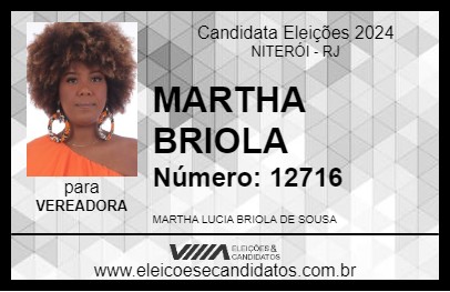 Candidato MARTHA BRIOLA 2024 - NITERÓI - Eleições