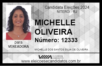 Candidato MICHELLE OLIVEIRA 2024 - NITERÓI - Eleições