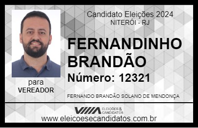 Candidato FERNANDINHO BRANDÃO 2024 - NITERÓI - Eleições