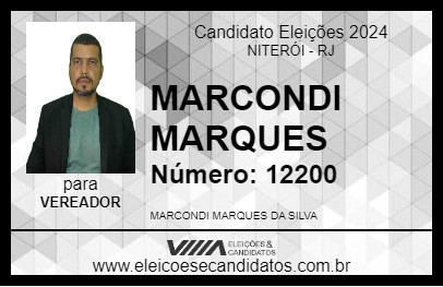 Candidato MARCONDI MARQUES 2024 - NITERÓI - Eleições