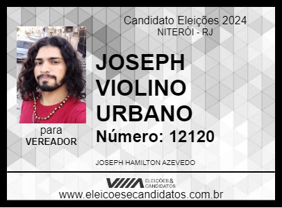 Candidato JOSEPH VIOLINO URBANO 2024 - NITERÓI - Eleições