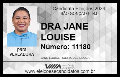 Candidato DRA JANE LOUISE 2024 - SÃO GONÇALO - Eleições