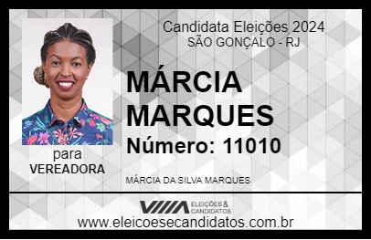 Candidato MÁRCIA MARQUES 2024 - SÃO GONÇALO - Eleições