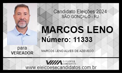 Candidato MARCOS LENO 2024 - SÃO GONÇALO - Eleições