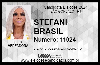 Candidato STEFANI BRASIL 2024 - SÃO GONÇALO - Eleições