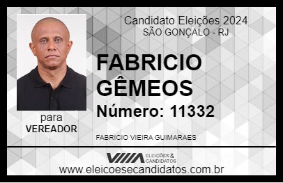 Candidato FABRICIO GÊMEOS 2024 - SÃO GONÇALO - Eleições